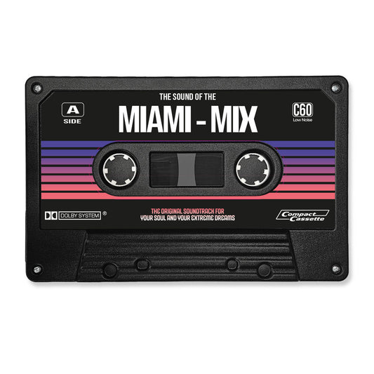 Miami Mix – Retro Tape XL | Iconic Music Wall Art (60×40 cm)