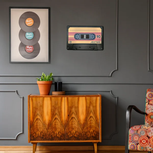 Classic Yellow Retro Tape XL Wall Art - Image 7