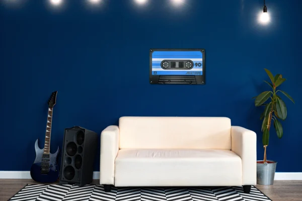 Blue Retro Tape XL Wall Art - Image 5