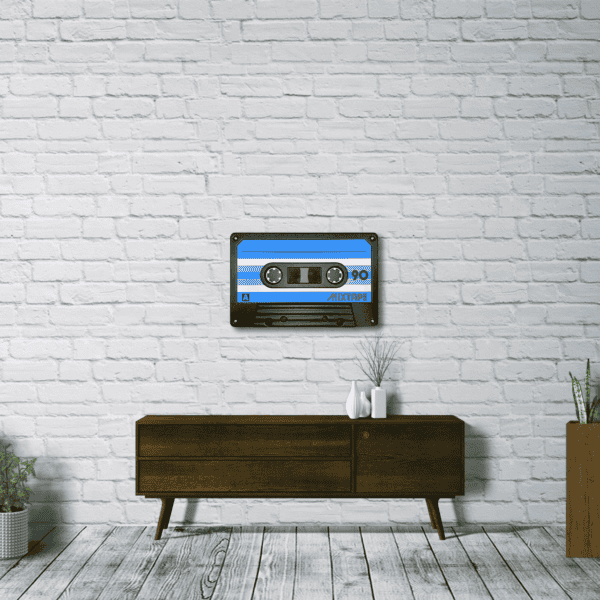 Blue Retro Tape XL Wall Art - Image 3